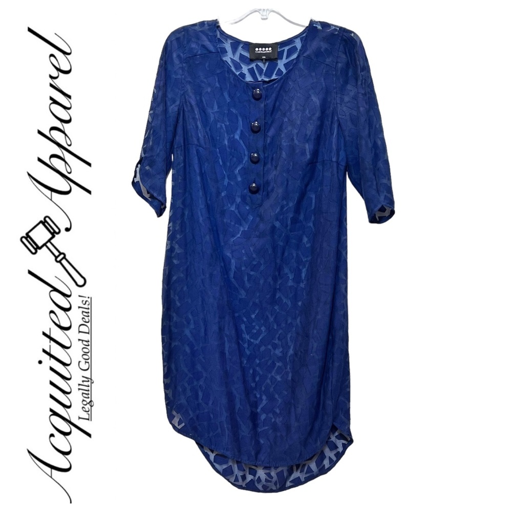 Carmakoma Bilham Sheer Abstract Tapered Dress - image 1